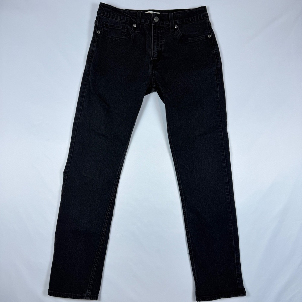 Levi Strauss Signature Slim Jeans Mens 29x29 Black Denim Mid Rise